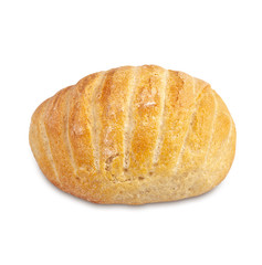 Bread on white background