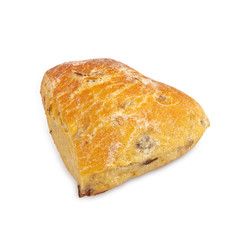 Bread on white background