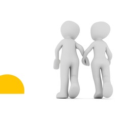 In den Sonnenuntergang spazieren