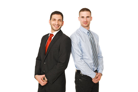 L&auml;chelnde Arbeitskollegen