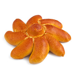 Bread on white background