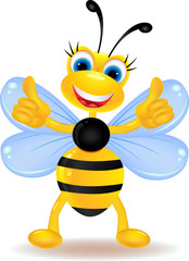 Bee cartoon thumb up
