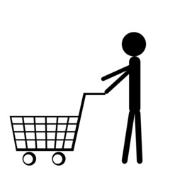Man with consumer basket