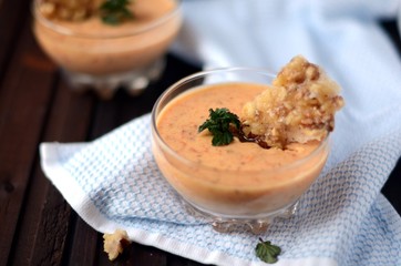 Panna cotta from persimmon