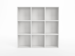white bookcase