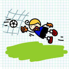 Hand draw charactor cartoon.