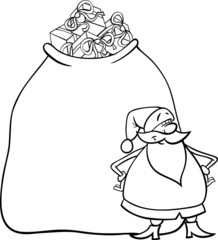 santa claus cartoon for coloring