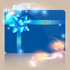 Gift Card Bokeh Blue