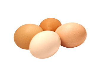 eggs on a white  background