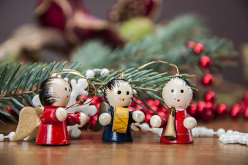 Bright Christmas decorations with Christmas stuff