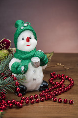 Bright Christmas decorations with Christmas stuff