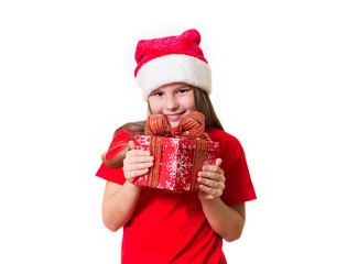 Christmas time - girl with Santa.
