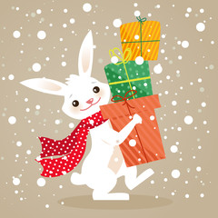 Christmas gifts, vector illustration