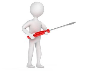 Character with a screwdriver