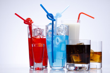 Alcohol drinks set 
