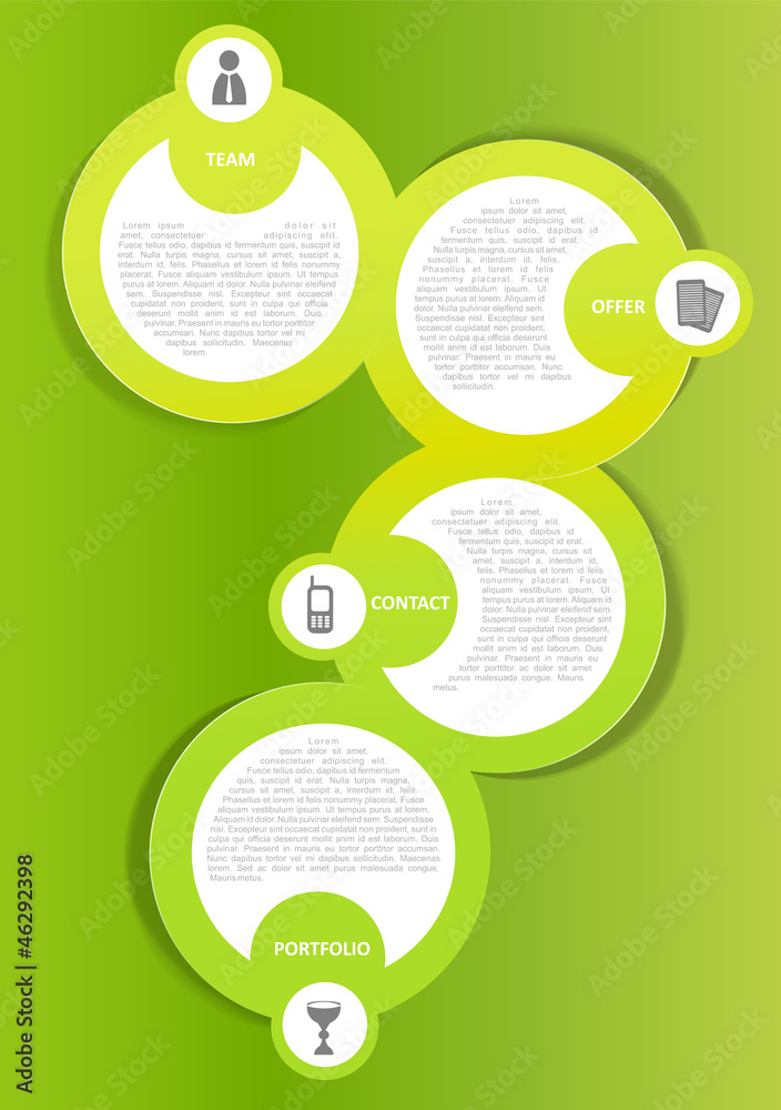 Poster green vector background concept for brochure or website
