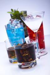 Alcohol drinks set 