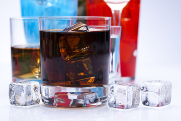 Alcohol drinks set 