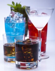 Alcohol drinks set 