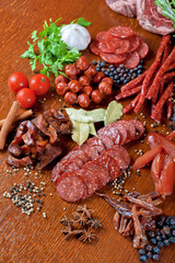 meat and sausages