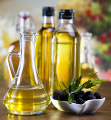 Olive oil and olives 