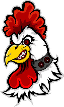 angry rooster head