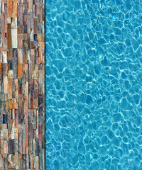 Cool water in swimming pool background