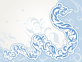 Decorative swirly snake, symbol 2013