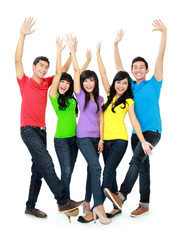 Obraz premium Group of smiling teenagers