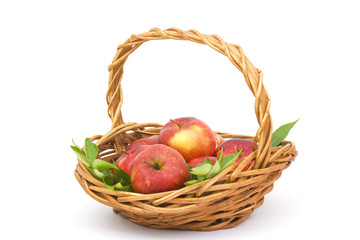 red apples in a basket