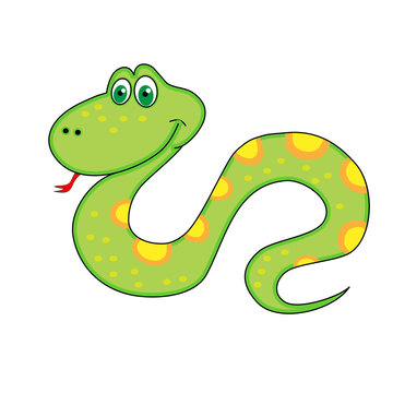 New Year's symbol of snake with tongue