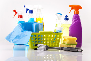 Assorted cleaning products