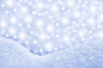 Detail of snowdrift and  sparkling background