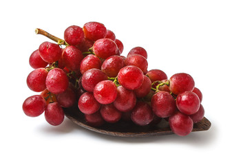 bunch of grapes on a plate