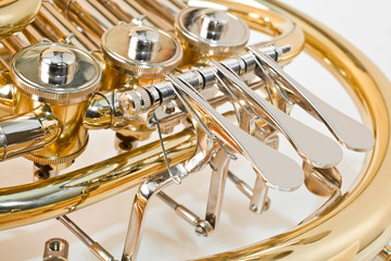 French horn closeup