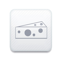 Vector white Cheese icon. Eps10. Easy to edit