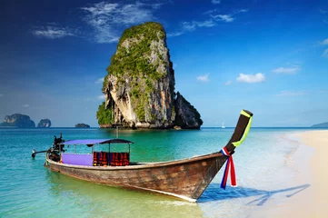 Crédence en verre imprimé Railay Beach, Krabi, Thaïlande Plage tropicale, Thaïlande