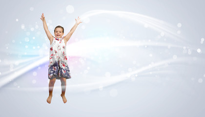 Fototapeta na wymiar happy kid jumping