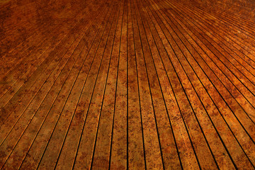 Wooden planks in spots