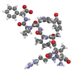 Angiotensin II (AII) peptide hormone, chemical structure