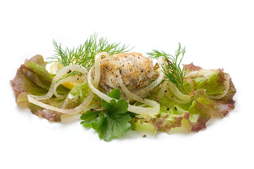 roasted filet pikeperch with vegetables