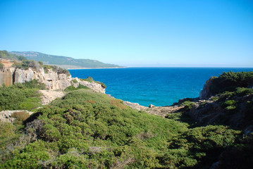 PLAYA DE BOLONIA EN TARIFA, C&Aacute;DIZ, ANDALUC&Iacute;A. ESPA&Ntilde;A