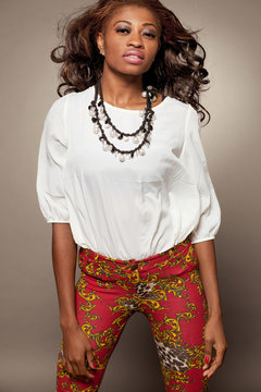 African-american fashion model.