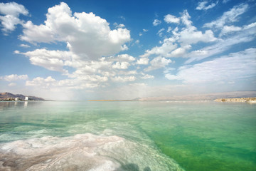 Dead Sea landscape on a  day