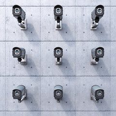nine security cameras