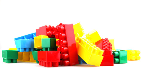 Plastic toy blocks