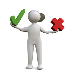 3D Man right and wrong