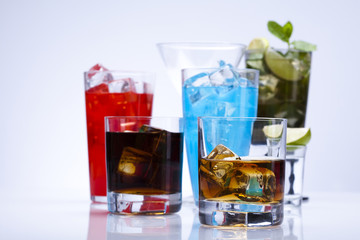 Alcohol drinks set 