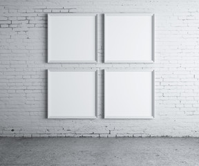 four blank frame - obrazy, fototapety, plakaty