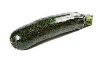 Zucchini on a white background.